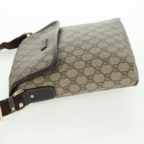 Authentic GUCCI GG Supreme Shoulder Bag PVC Beige Gold 223666 - Picture 13 of 16